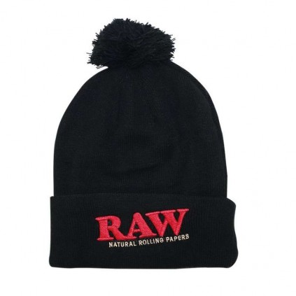 Gorro PomPom Negro Raw