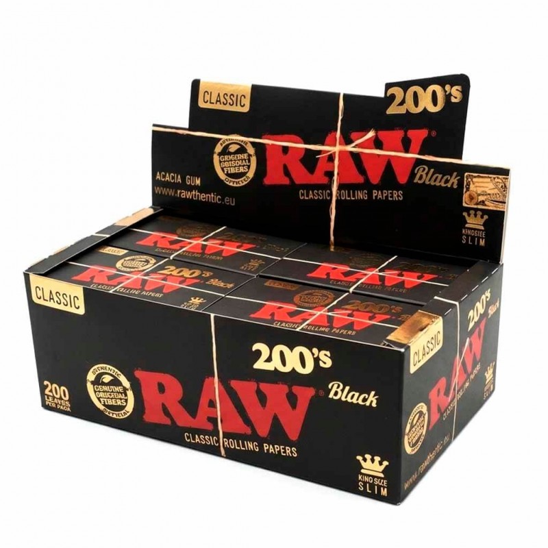 Papel RAW Black 200 papeles Slim