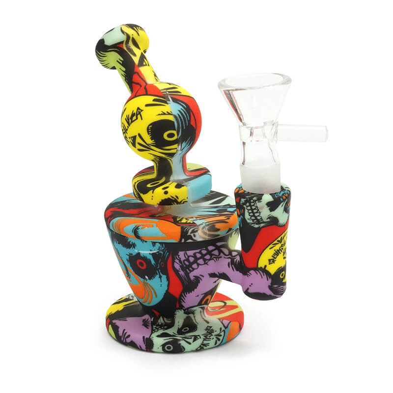 Pipa de agua mini bubbler de silicona y water transfer