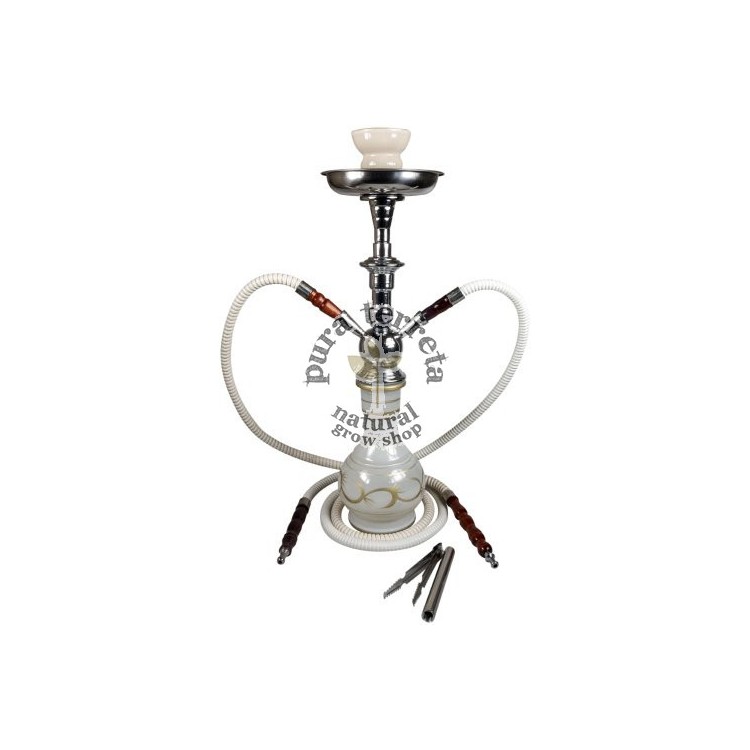 Shisha 2 brazos 47 cm blanca