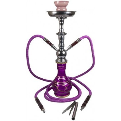 Shisha 2 brazos 47 cm morada