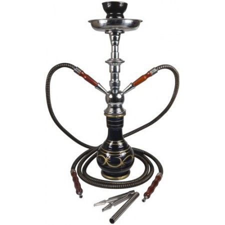 Shisha 2 brazos 47 cm negra
