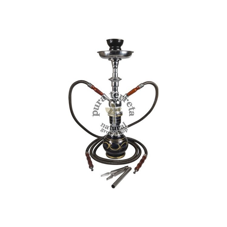 Shisha 2 brazos 47 cm negra