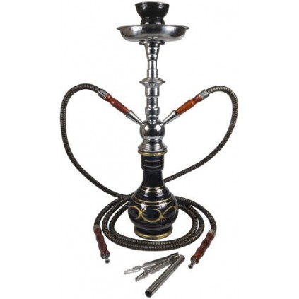 Shisha 2 brazos 47 cm negra