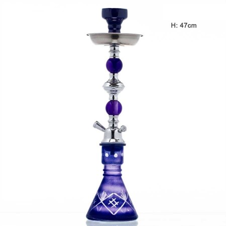 Shisha 1 brazo 47 cm azul