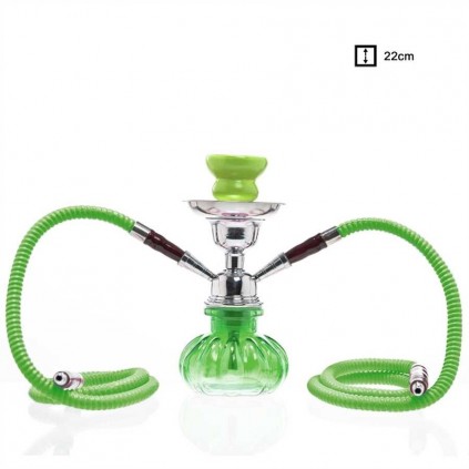 Shisha 2 brazos 24 cm verde