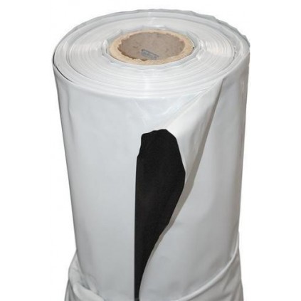 Plastico blanco-negro 1 metro.