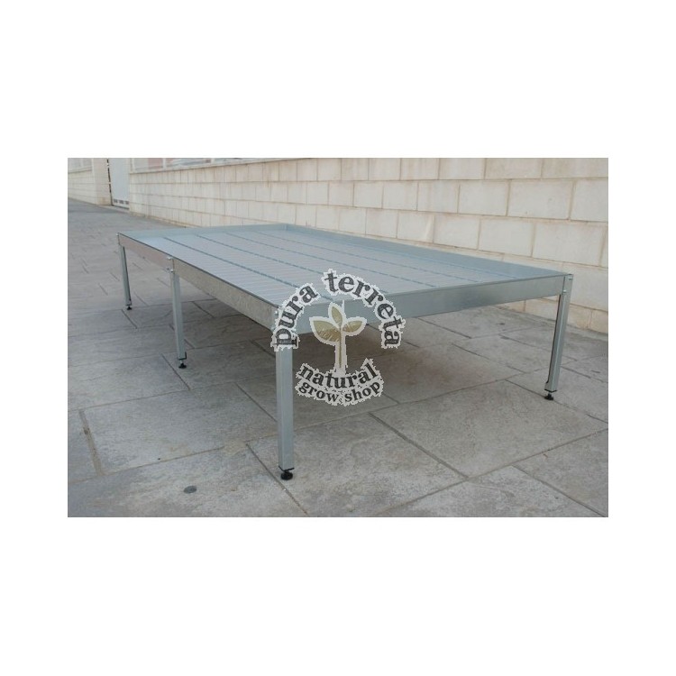 Soporte bandeja gris 1 x 2 m.