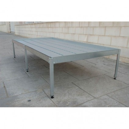 Soporte bandeja gris 1 x 2 m.