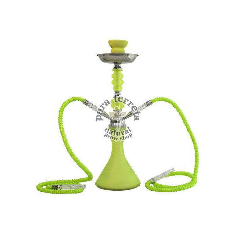 Shisha 2 brazos 47 cm fluor verde