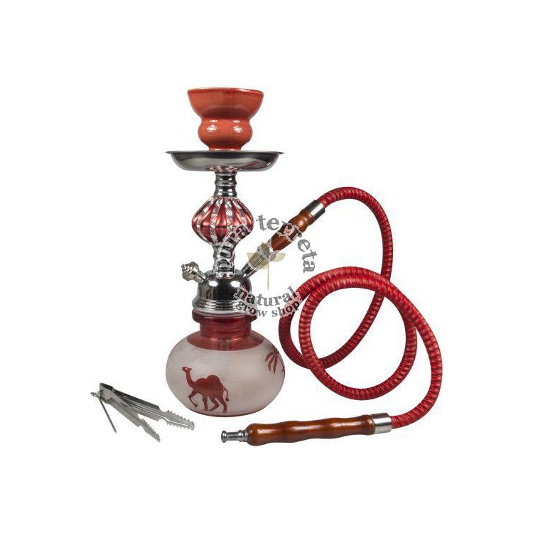 Shisha 1 brazo 27 cm roja