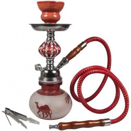 Shisha 1 brazo 27 cm roja