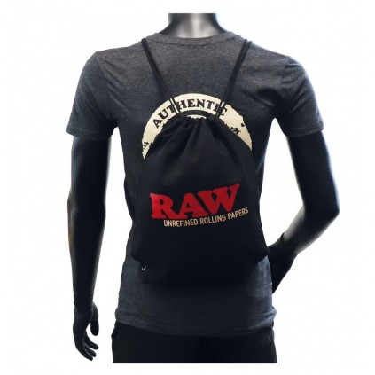 Raw Drawstring Bag Negro