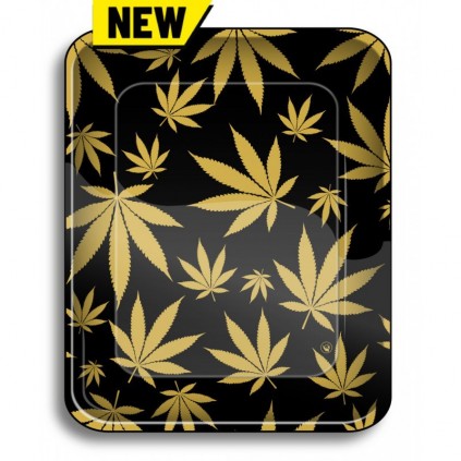 Bandeja Gold Leaves Big