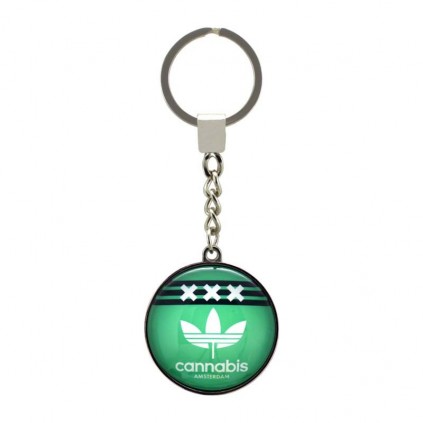 Llavero cristal Cannabis Adidas