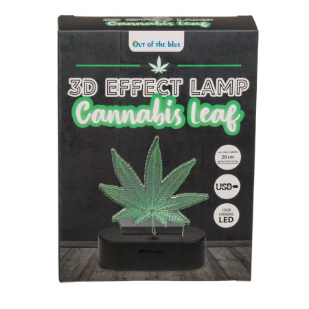 Lampara 3D Hoja Cannabis
