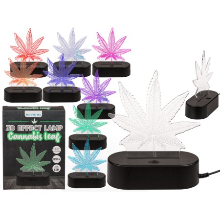 Lampara 3D Hoja Cannabis