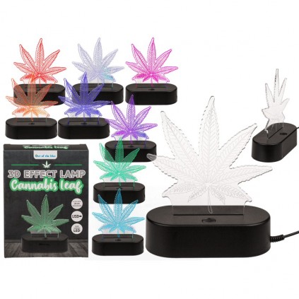 Lampara 3D Hoja Cannabis