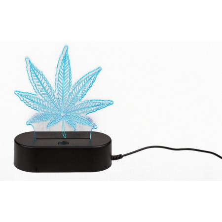 Lampara 3D Hoja Cannabis
