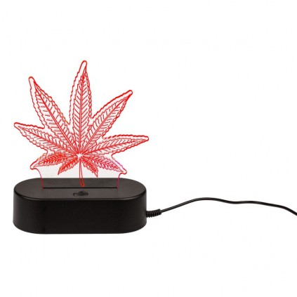 Lampara 3D Hoja Cannabis
