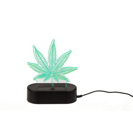 Lampara 3D Hoja Cannabis