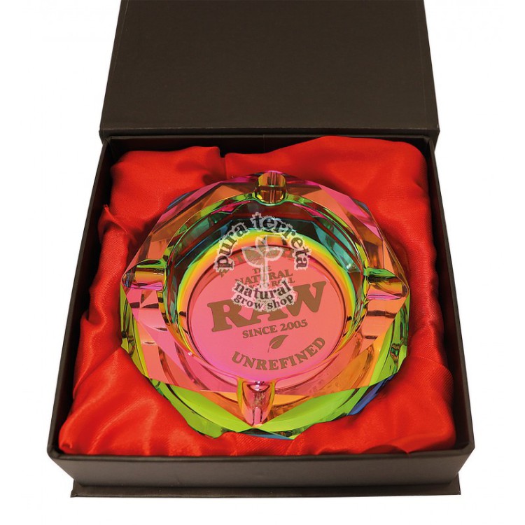 Cenicero Cristal Raw Rainbow