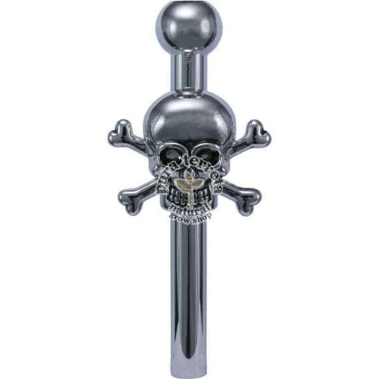 Tubo plateado calavera pirata