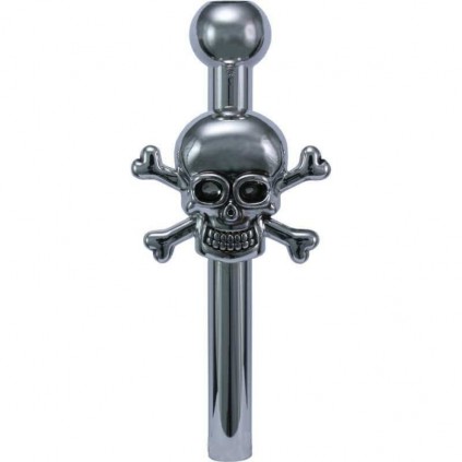 Tubo plateado calavera pirata